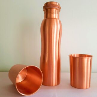 copper bottle with glasses gift pack