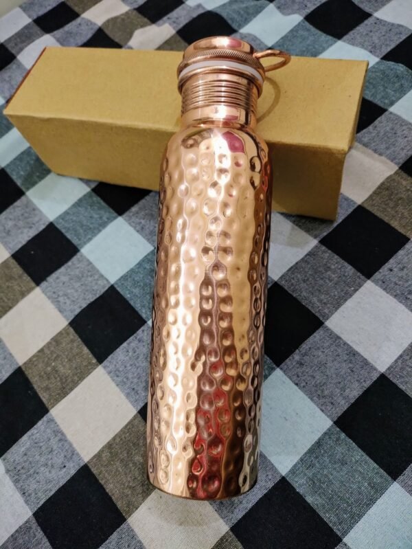 hammered copper bottle 1 litre
