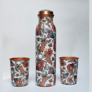 Pure Copper Glass and Bottle Set