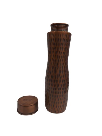 rice hammered design copper bottle