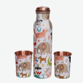 cartoon printed copper bottle