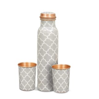 enamel printed copper bottle set