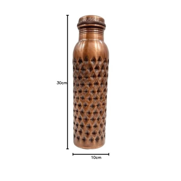 hammered premium copper bottle