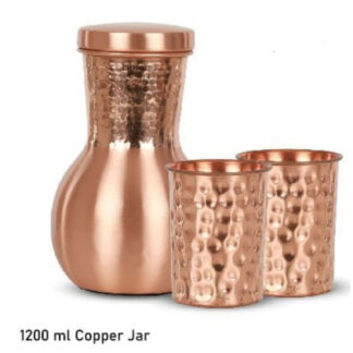 Copper bedroom bottle with 2 glass